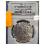 1887 Brilliant Uncirculated Morgan Dollar ' NGC