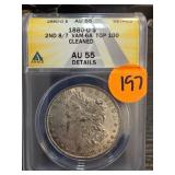 1880-O Morgan Dollar ANACS AU55 Details