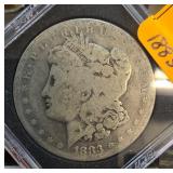 1883-S Morgan Silver Dollar in Protective Case