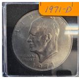 1971-D Eisenhower Dollar in Protective Case
