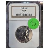 1962 Franklin Half Dollar NGC PF67