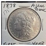 1878 Morgan Silver Dollar AUNC