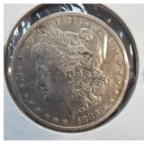 1883 Morgan Silver Dollar in Holder