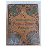 Rowland Hill Postage Stamp Album with Stamps