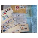 Worldwide Postage Stamps in Envelopes