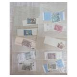 International Postage Stamps in Envelopes