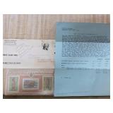 First Day Covers and Typed Letter with Envelope