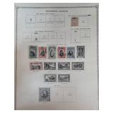 Worldwide Postage Stamps on Album Pages