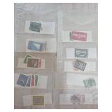 International Postage Stamps in Envelopes