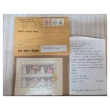 QE II Silver Jubilee Stamps with Letter and Envelo