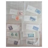 Vintage Postage Stamps with Notes