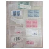 U.S. Postage Stamps in Blocks and Singles
