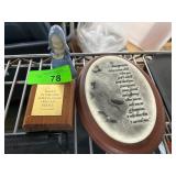 Religious Plaques: Footprints & Philippians 4:4