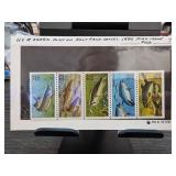 1986 USA Belt Pane State Fish Stamps