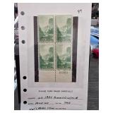 1934 US Yosemite National Park Block of 4 Stamps