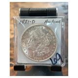 1921-D Morgan Silver Dollar AU/UNC Graded