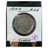 1917-S Buffalo Nickel in Display Holder