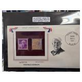 Thomas Edison 1947 Stamp and 22kt Gold Replica