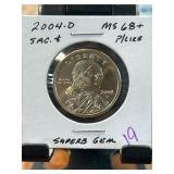2004-D Sacagawea Dollar Coin MS68+ PL