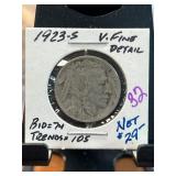 1923-S Buffalo Nickel in Very Fine Detail
