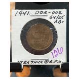 1941 DDR-002 Lincoln Wheat Cent RB