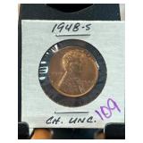 1948-S Lincoln Wheat Penny in Choice Uncirculated