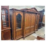 Three-Piece Ornate Wooden Cabinet Set