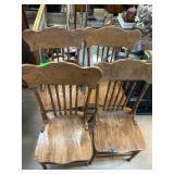 Four Carved Wooden Dining Chairs