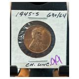 1945-S Lincoln Cent in Choice Uncirculated Conditi