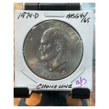 1974-D Eisenhower Dollar MS64/65