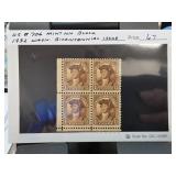 US #706 Mint Block, Washington Issue