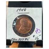 1948 Lincoln Wheat Cent in Protective Holder