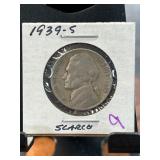 1939-S Jefferson Nickel in Holder