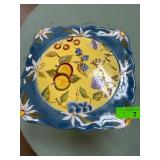 Zrike Hand-Painted Ceramic Pedestal Dish