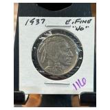 1937 Buffalo Nickel Graded Fine