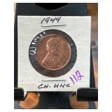 1949 Lincoln Wheat Penny in Choice Uncirculated Co