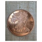 .999 Fine Copper Walking Liberty Round