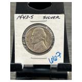 1942-S Jefferson Nickel Silver Composition