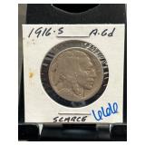 1916-S Buffalo Nickel in Coin Holder