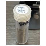 Roll of 1942 D Jefferson Nickels
