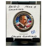 2012-D Grover Cleveland Colorized $1 Coin