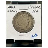 1902 Barber Half Dollar in Circulated Condition