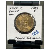 2012-P Grover Cleveland $1 Coin in Uncirculated Co