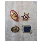 Four Masonic-Themed Lapel Pins