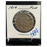 1919 Buffalo Nickel in Fine Condition