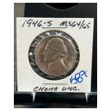 1946-S Jefferson Nickel MS64/65 Choice UNC
