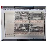 Mint NH Architecture USA 20c Plate Block Stamps