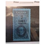 Early Series 126 US Cigar Revenue Tax Stamp