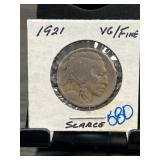 1921 Buffalo Nickel in VG/Fine Condition