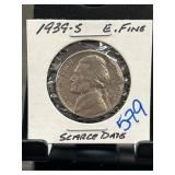 1939-S Jefferson Nickel in Fine Condition